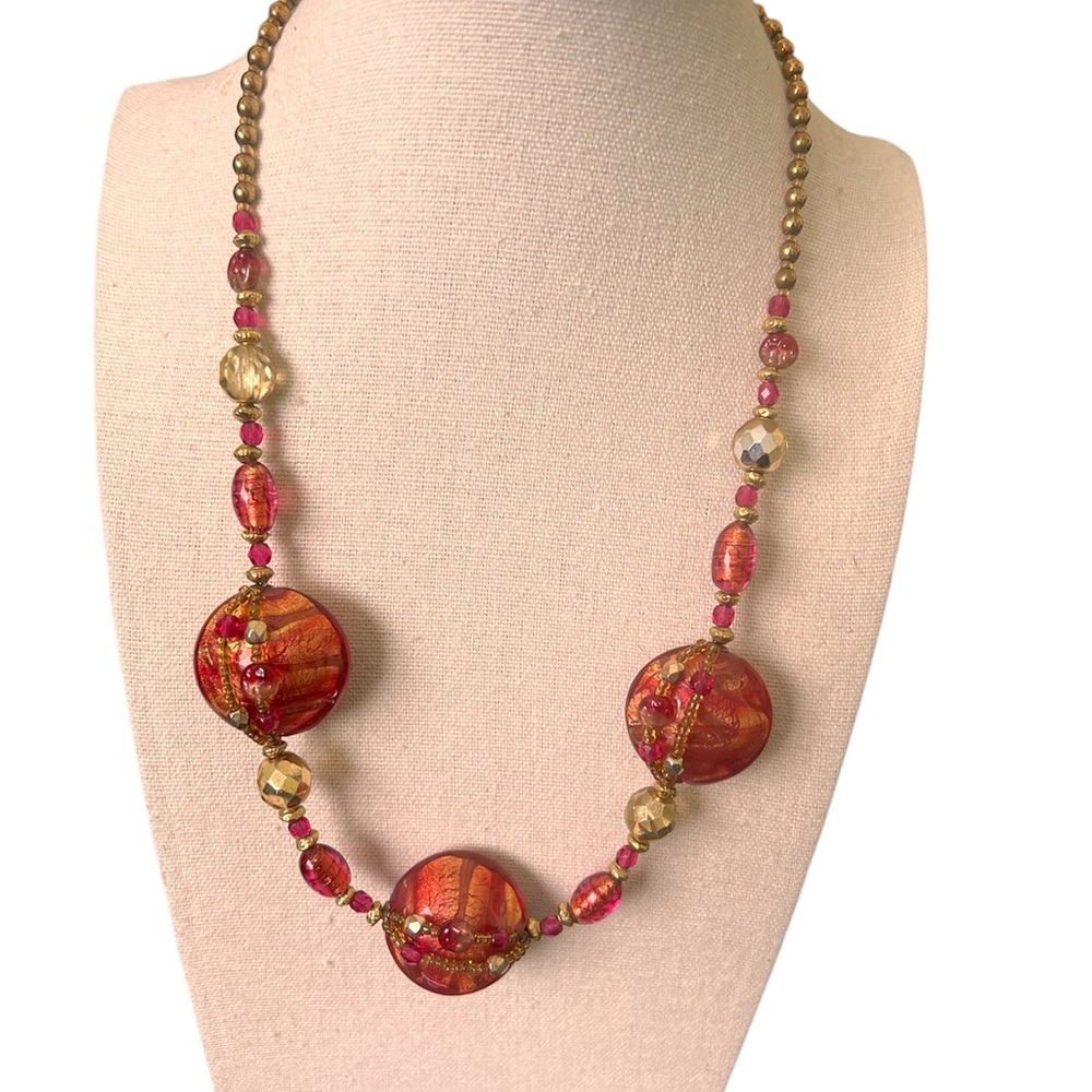 Murano Glass sign Manuela Zanvettori necklace